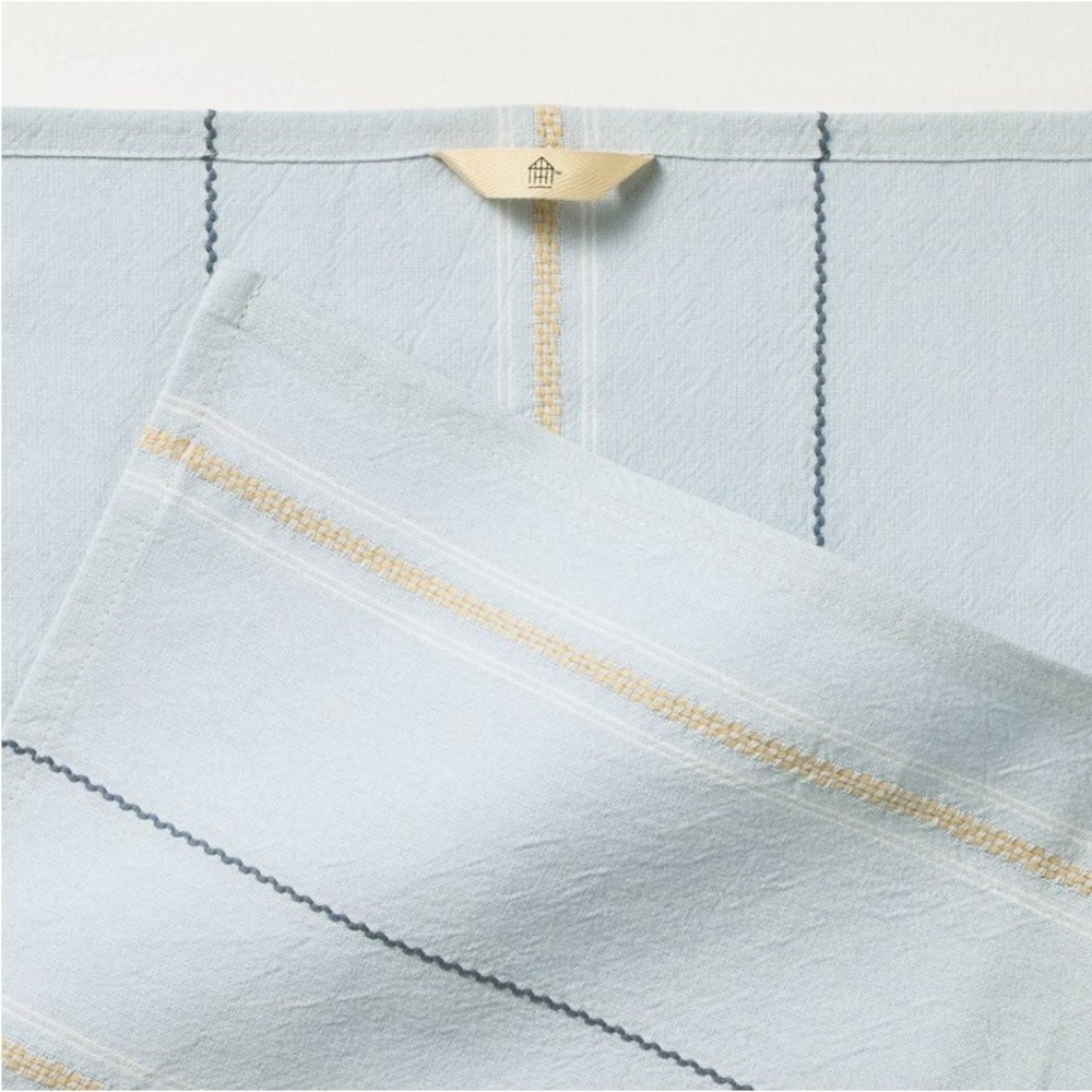 Magnolia Hearth & Hand Kitchen Flourβ Sack Dish Towel Light Blue Stripe